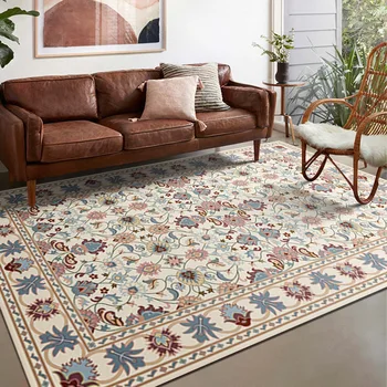 amerikietiškas retro kilimas Didelio ploto grindų kilimėlis svetainei Sofa ir kavos staliukas Miegamasis padengtas bohemiškais kilimais