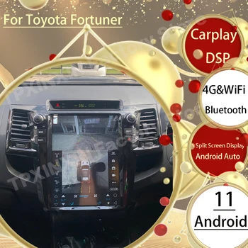 Android 11 tesl- ekrano radijo imtuvas Toyota Fortuner 2007 2008 2009 2010 2011 2012-2015 GPS multimedijos grotuvas Pagrindinis blokas