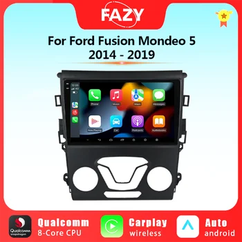 Android Auto Carplay For Ford Fusion Mondeo 5 2014 - 2019 Automobilių radijas Multimedijos vaizdo grotuvas GPS navigacijos stereo 2Din pagrindinis blokas