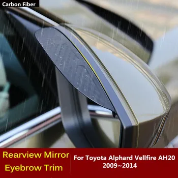 Anglies pluoštas Galinio vaizdo šoninis veidrodėlis Skydelio skydelis Stick Apdailos skydas Antakių lietus / saulė Toyota Alphard Vellfire AH20 2009-2014