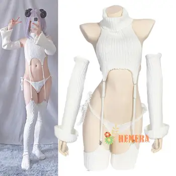 Anime Cosplay BOCCHI THE ROCK Gotoh Hitori Cosplay kostiumas Moterys Anna Lydia Destroyer megztinis Seksualus baltas megztinis Moterys