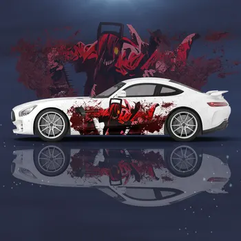 Anime grandininis pjūklas Vyras Individualus automobilio lipdukas Lipdukas Gaubto durys Kėbulas Vinilo lipdukas Grafinis įvyniojimas Naujas automobilio lipdukas Dekoravimo priedai