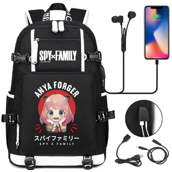 Anime SPY X FAMILY Anya Yor Forger kuprinė mokyklinis krepšys vaikai paaugliai juodi kelioniniai krepšiai per petį Cosplay animacinis filmas madingi nešiojamieji krepšiai
