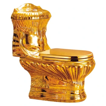 Auksinis tualetas dviejų dalių tualetas WC WC 24K auksinis Unikalūs produktai pasaulyje