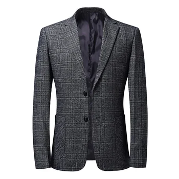 Aukštos kokybės švarkas Vyriškas britiškas stilius Paprastas verslo laisvalaikis Aukštos klasės elegantiškas mados džentelmenų kostiumas Švarkas Profesionali apranga