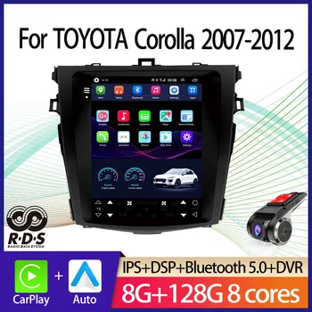 Automobilio GPS navigacija TOYOTA Corolla 2007-2012 Android Tesla stiliaus automatinis radijas Stereo multimedijos grotuvas su WiFi veidrodžio nuoroda
