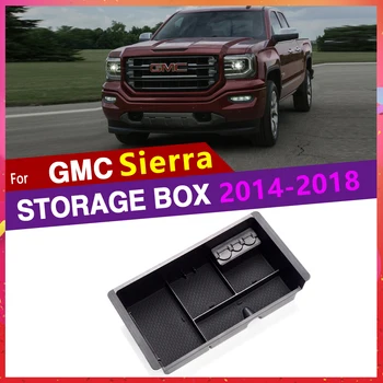 Automobilio laikymo tarpo susiejimas Centrinė dėklo laikiklio dėžutė GMC Sierra 2014 2015 2016 2017 2018 3-iosios kartos Sierra 1500 automobilių prekių organizatorius