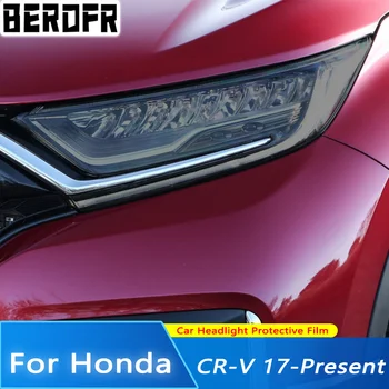 Automobilio lempos plėvelė Priekinių žibintų apsaugos atspalvio plėvelė Dūmų juoda skaidri TPU apsauginės šviesos lipdukas, skirtas Honda CR-V CRV 2017-2022