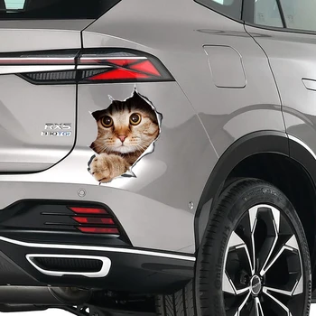 Automobilio lipdukas 1Pcs 3D stereo Animal Car Lipdukas Creative Cat Dog Car Windows lipdukas Mielas Car Decals Automobilio ornamentas Namų ūkis