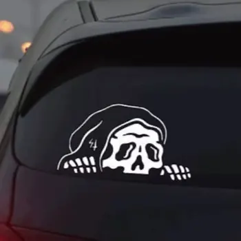 Automobilio lipdukas Peep Skeleton Dekoruoti priekinio stiklo langai Helovinas Tyko pjaunamoji Vaiduoklis Lipdukai Vinilo lipdukai,15CM