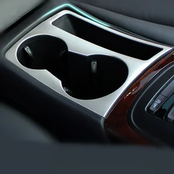 Automobilio puodelio laikiklis dekoratyvinio rėmo dangtelio apdaila, emblema Chrome nerūdijančio plieno juostelė 3D lipdukas Audi A5 A4 10-15