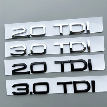 Automobilis 3D ABS 2.0 3.0 TDI raidės Logotipo ženklelis Emblema Lipdukai Audi A3 A4 A6 A8 A5 Q3 Q5 Q7 Q2 V6 stiliaus priedai