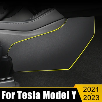 Automobilių priedai Tesla Model Y ModelY 2021 2022 2023 Central Control Side Defense Kick Pad Protective Foot Cover Trim Kilimėliai
