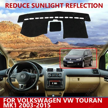 Automobilių stilius Zomšos prietaisų skydelis Custom Cover Pad Dash Mat kilimas Volkswagen VW Touran MK1 2003-2015