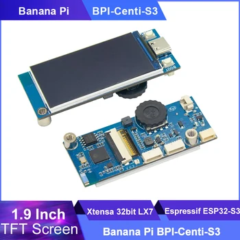 Banana Pi BPI-Centi-S3 Xtensa 2M PSRAM 8M FLASH 2.4G WIFI BT Bluetooth Mesh Onboard 1.9 colių spalvoto ekrano kūrimo plokštė