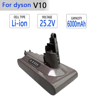 Baterijos keitimas Dyson V10 25.2V 6000mAh/8000mAh rankinis vakuuminis akumuliatorius V10 maitinimo blokas
