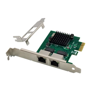 BCM5718 Gigabitų serverio tinklo plokštė PCI Express X1 dviejų prievadų tinklo plokštė, suderinama su WOL PXE VLAN