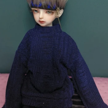 BJD lėlių drabužiai, tinkami 1/4 dydžio madingo megztinio viršuje megzti apatiniai marškiniai universalūs 1/4 drabužių lėlių aksesuarai