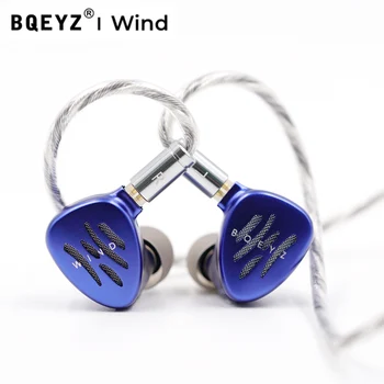 BQEYZ WIND In-ear HIFI Earphone Weather Wired Monitor Earbuds Coil Bone Conduction 12mm Dynamic Driver 2.5/3.5/4.4MM Connector