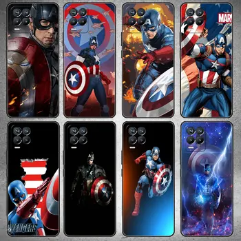 Captain America Telefono dėklas Oppo Realme 8 C21Y GT Neo 2 Pro 3 8i 7 9 Master C11 6 C12 C35 C21 C3 TPU Funda Juodas minkštas dangtelis