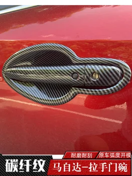 car assecories For Mazda 3 Axela 2014 2015 2016-2019 Galvanizuota dekoratyvinė ryški išorinių durų rankenų juosta automobilio lipdukai