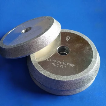 CBN SDC deimantinis šlifavimo ratas gręžtuvo galandimo šlifavimo staklės gręžimo bitų galąstuvas šlifuoklis 60 kampas 78 * 12.7 * 10mm 13 tipui