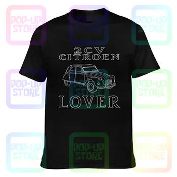 Citroen 2Cv Lover marškinėliai Tee Shirt Pop Unisex Natural Comfortable
