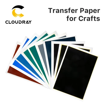 Cloudray 10PCS perkėlimo popierius amatams, lazerinis graviravimas, spalvų žymėjimas 