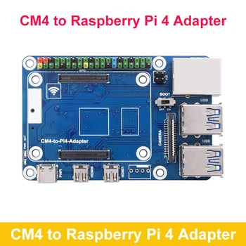 CM4 į Raspberry Pi 4 adapterį, pagrįstą 4 skaičiavimo moduliu su GPIO USB 3.0 Ethernet prievadu Alternatyvus sprendimas Raspberry Pi 4B