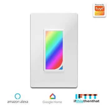 Colors RGBW Smart WiFi Scene Light Switch JAV nuotolinio valdymo pultas ir laikmačio atgalinis skaičiavimas Veikia su Alexa Assistant ir IFTTT