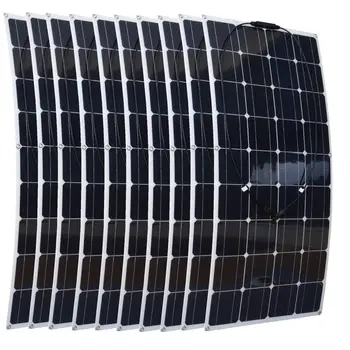 didelio efektyvumo PET danga 100w nešiojamas pusiau lankstus saulės kolektorius