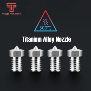 didelio stiprumo TC4 titano lydinio purkštukai E3D V5 V6 purkštukai 3D spausdintuvas Purkštukai 1.75mm PLA ABS TPU PETG siūlai