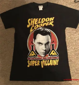 Didžiojo sprogimo teorija Dr. Sheldon Cooper - Super Villain vyriški marškinėliai - Vidutinio vyro marškinėliai