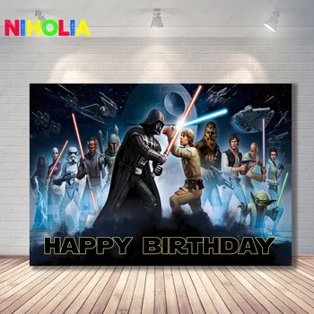 Disney Star Teminis gimtadienio vakarėlis Fonas Berniukai Vaikai Galaxy Visatos karai Fotografija Fonas Kūdikių dušo dekoracijos Reklamjuostė