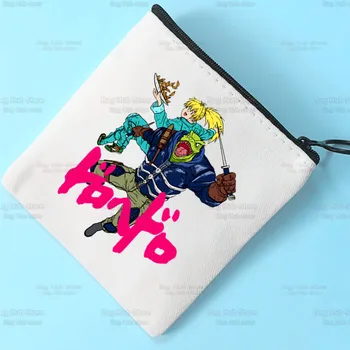 Dorohedoro Kaiman Nikaido Paprasta drobė Monetų piniginė Mielas animacinis filmas Japonija Anime rakto dėklas Lady Bag monetų laikymo krepšys