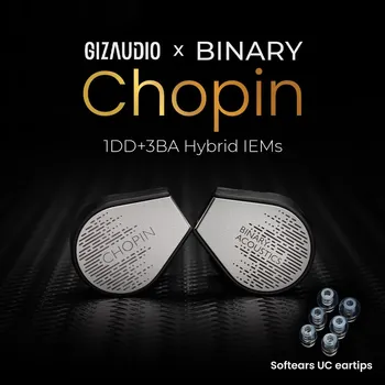 Dvejetainis × Gizaudio Chopin ausinės 1DD+3BA hibridiniai ausų monitoriai HiFi audiofilinės ausinės Muzikos ausinės Hibridiniai IEM