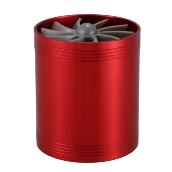 Dvigubos turbinos turbo įkroviklis Oro įsiurbimo dujų degalų taupymo ventiliatorius automobiliui (raudonas)