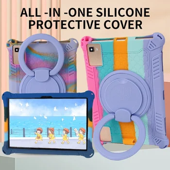 dėklas, skirtas Samsung Tab A16 Plus Soft Bubble Silicone Kids Rotate Cover, skirtas Samsung Tab A9 Lite 10.1 colių stovo dėklo dangteliui