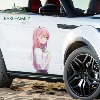 EARLFAMILY 43cm x 20.2cm Nuliui Du juokingi automobilio lipdukai RV JDM VAN Decal Vinilo automobilio apvyniojimas Anime motociklo grafiti dekoravimas