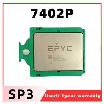 EPYC 7402P CPU 2.8GHZ 24-cores 48-Threads 128MB Cache 180W DDR4-2666V Socket sp3 procesorius LGA4094 pagrindinei plokštei 1p lizdas