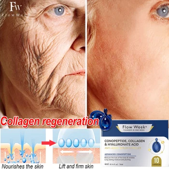 FlowWeek kolageno regeneracijos esencija Senėjimą stabdanti pašalinti raukšles veido pakėlimo stangrinamasis kremas 