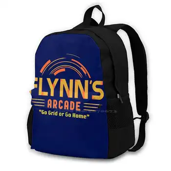 Flynn'S Arcade School Bag Didelės talpos kuprinės nešiojamas kompiuteris 15 colių Tron Flynns Flynn Arcade Legacy Grid Race