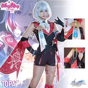 Game Star Rail Topaz Cosplay Numby Kostiumas Honkai Star Rail Topaz Numby Cosplay Cosutme ir Topaz Numby Cosplay Wig
