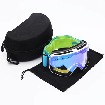 Geriausi veidrodiniai anti-rūko pasirinktiniai magnetiniai UV 400 Stilingi sniego slidinėjimo akiniai Dvisluoksniai slidinėjimo akiniai Slidės