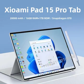 Global Version Tablets Xioami Pad 15 Pro 11 colių HD Original Tablet 5G Wifi Android PC Planšetiniai kompiuteriai Google Play planšetiniai kompiuteriai PC Global
