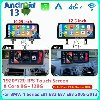 GPS navigacija Android 13 automobilių vaizdo grotuvas Multimedijos radijas Apple Carplay Android Auto Skirta BMW 1Series E81 E82 E87 E88 2005-2012