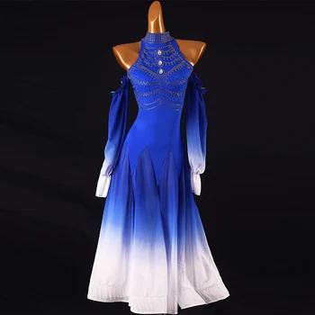 Gradiento suknelė Moderni suknelė Naujo stiliaus pramoginiai šokiai Aukštos klasės suknelė Didelis sūpynių valsas Performanso suknelė