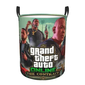 Grand Theft Auto skalbinių krepšys Sulankstomas GTA nuotykių žaidimas Drabužiai trukdo darželiui Vaikų žaislai Laikymo krepšys
