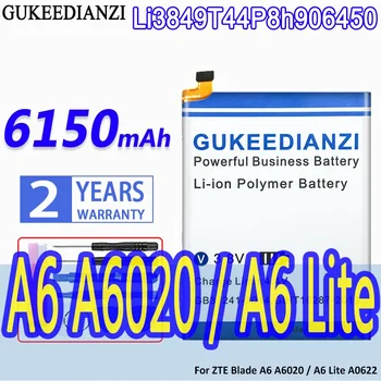 GUKEEDIANZI didelės talpos baterija Li3849T44P8h906450 6150mAh skirta ZTE ašmenims A6020 A6 Lite A0622 Bateria