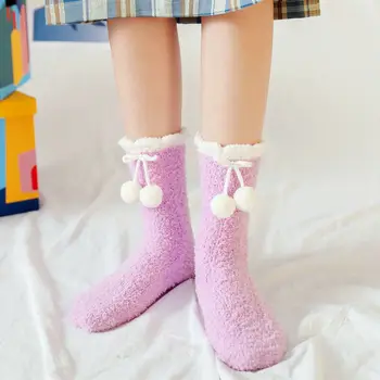 Helovino saldainių spalvos vamzdelio kojinės šiltos sniego kojinės mankštos grindų kojinės kalėdinės kojinės Kojų šildytuvai K1103